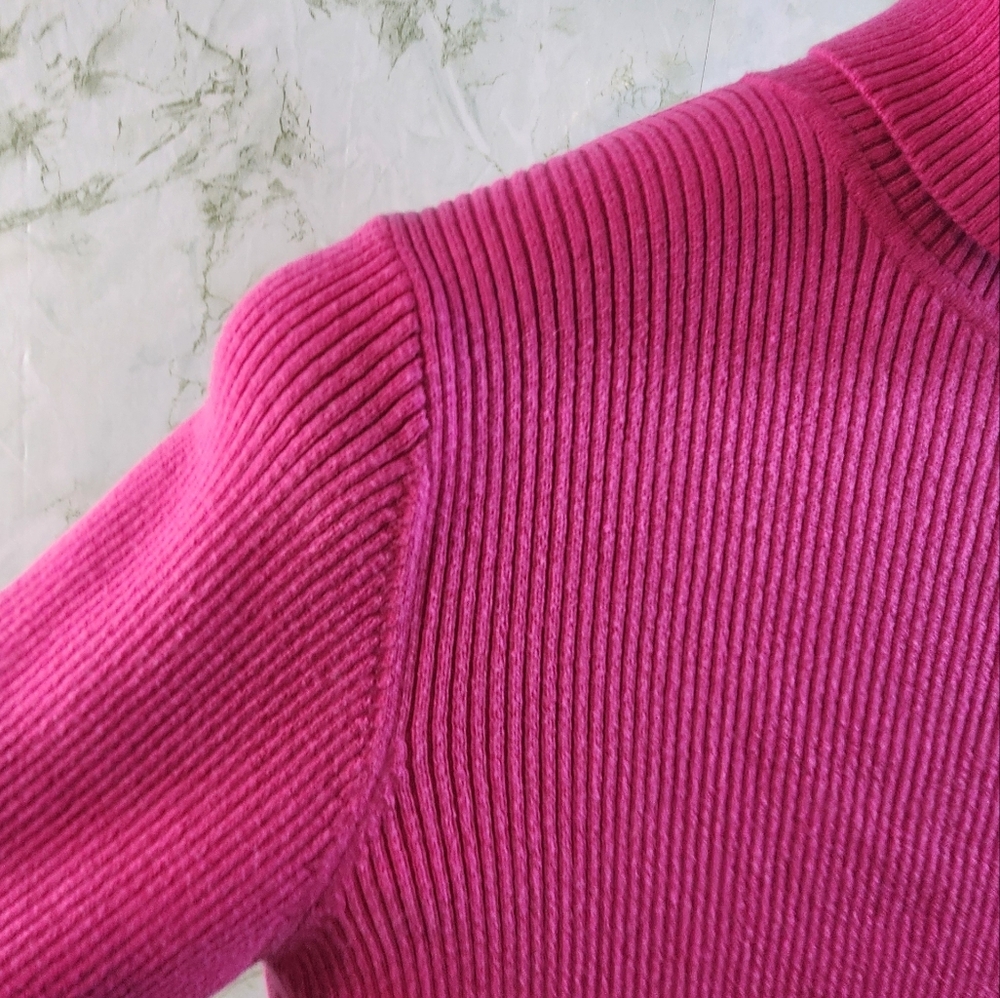 Amazon Essentials Pink Ribbed Turtleneck - Picture 2 of 8